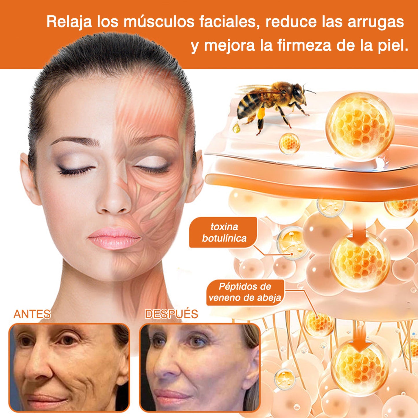 ✅Fabricado y enviado desde el Reino Unido 🇪🇸 Rolimey® Stick Serum Reafirmante con Veneno de Abeja tipo Botox (⏳¡ÚLTIMO DÍA! 70% DE DESCUENTO)🛫