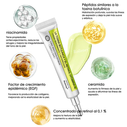 Fabricado y enviado desde España 💥Rolimey® Botox & Vita-A Retinol Shot Crema reafirmante y lifting antiarrugas - Promoción de último día 70% de descuento