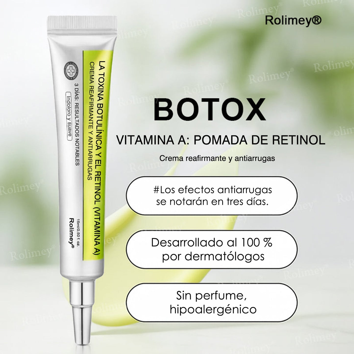 Fabricado y enviado desde España 💥Rolimey® Botox & Vita-A Retinol Shot Crema reafirmante y lifting antiarrugas - Promoción de último día 70% de descuento
