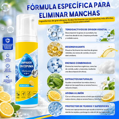 🔥¡Último día! 50% DE DESCUENTO🔥 Limpiador en espuma sin enjuague — Rocía, limpia y listo.
