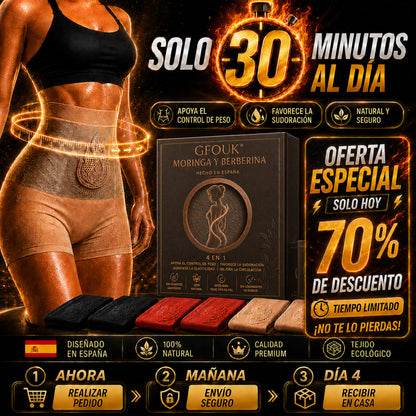 💛 GFOUK® 2026 Edición Black Gold Luxury | ⚡️ Shorts Quemagrasas 4 en 1 con Moringa, Berberina y Tecnología de Micro-Partículas Esculpidoras