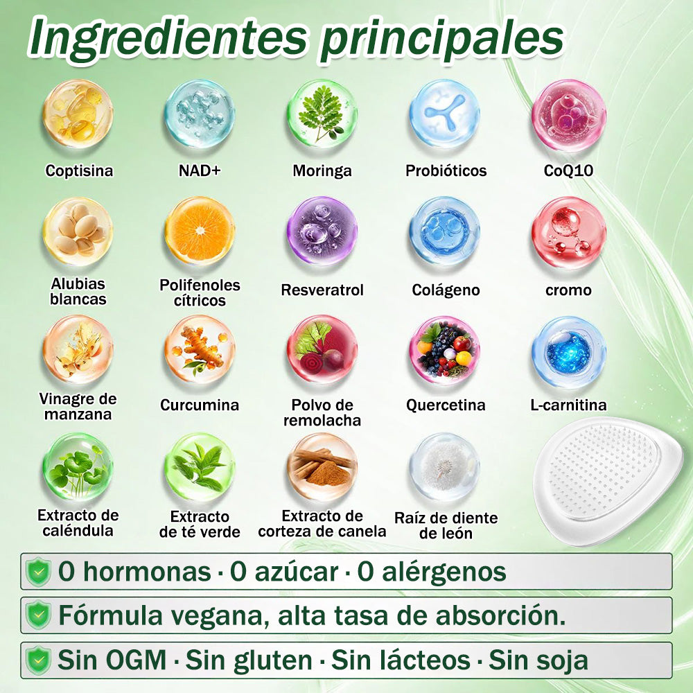 💖Conforme a la normativa aplicable en España y en la Unión Europea |  GFOUK® Moringa · Berberina × NAD+ Parche Avanzado de Nanomicroagujas 10 en 1 |  Respaldado por la ciencia | Fórmula 10 en 1 |  Resultados visibles en 7 días ✅