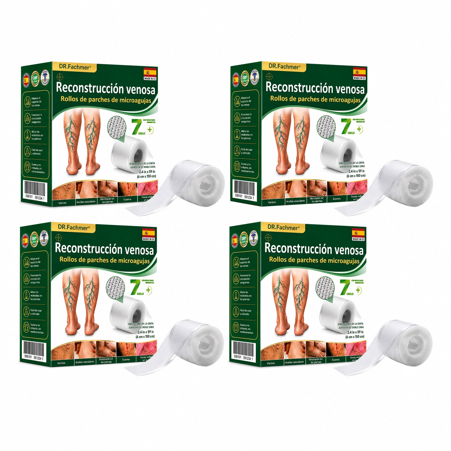 🇪🇸👨‍⚕️ DR.Fachmer® 💚 Parche de Microneedles Vein Ease (Para arañas vasculares, varices, hinchazón y piernas cansadas)