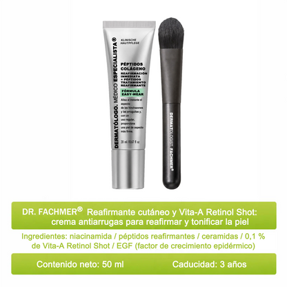 🎁 Dr. Fachmer® 👩‍⚕️ Péptidos y colágeno con efecto tensor inmediato: ayuda a reducir la apariencia de bolsas y líneas de expresión, dejando la piel con un aspecto más firme y terso. ✨