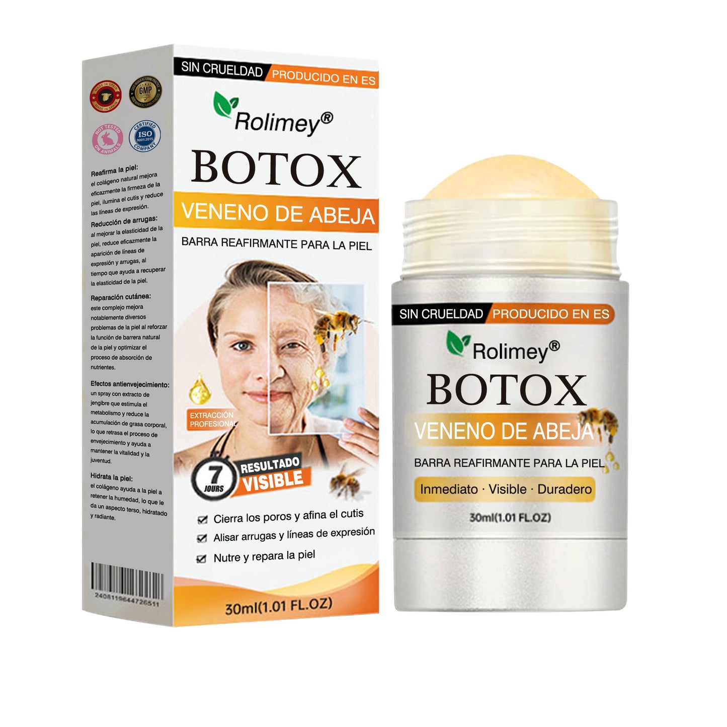 ✅Fabricado y enviado desde el Reino Unido 🇪🇸 Rolimey® Stick Serum Reafirmante con Veneno de Abeja tipo Botox (⏳¡ÚLTIMO DÍA! 70% DE DESCUENTO)🛫