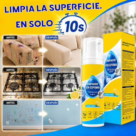 🔥¡Último día! 50% DE DESCUENTO🔥 Limpiador en espuma sin enjuague — Rocía, limpia y listo.
