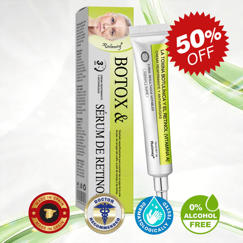 Fabricado y enviado desde España 💥Rolimey® Botox & Vita-A Retinol Shot Crema reafirmante y lifting antiarrugas - Promoción de último día 70% de descuento