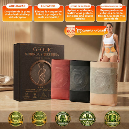 💛 GFOUK® 2026 Edición Black Gold Luxury | ⚡️ Shorts Quemagrasas 4 en 1 con Moringa, Berberina y Tecnología de Micro-Partículas Esculpidoras