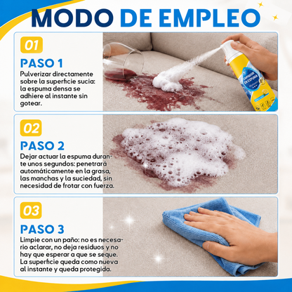 🔥¡Último día! 50% DE DESCUENTO🔥 Limpiador en espuma sin enjuague — Rocía, limpia y listo.