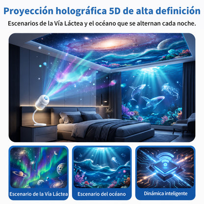 📽️Proyección inteligente de nueva generación BVJ®📽️ Proyector de luz nocturna holográfica 5D dinámica e inteligente en HD