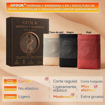 💛 GFOUK® 2026 Edición Black Gold Luxury | ⚡️ Shorts Quemagrasas 4 en 1 con Moringa, Berberina y Tecnología de Micro-Partículas Esculpidoras