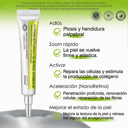Fabricado y enviado desde España 💥Rolimey® Botox & Vita-A Retinol Shot Crema reafirmante y lifting antiarrugas - Promoción de último día 70% de descuento