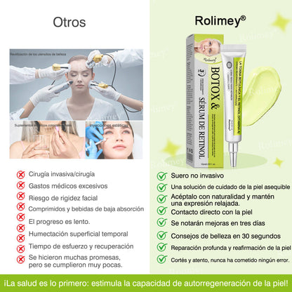 Fabricado y enviado desde España 💥Rolimey® Botox & Vita-A Retinol Shot Crema reafirmante y lifting antiarrugas - Promoción de último día 70% de descuento
